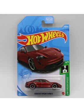 Hot Wheels Porsche Taycan Turbo S Dark Red 2020 HW Green Speed 4/5 208/250
